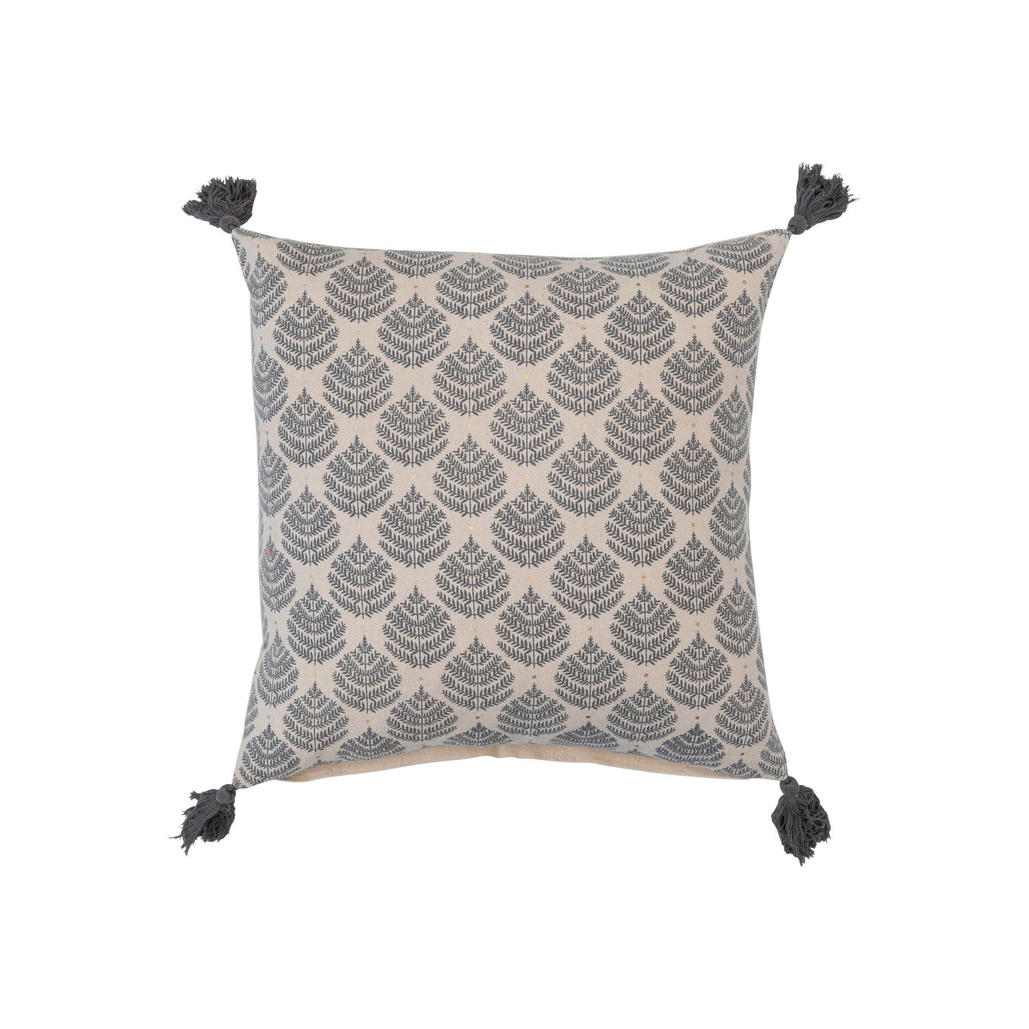 Gold Leaf Printed Cotton Pillow