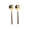 Salad Servers with Rattan Wrapped Handle