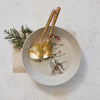 Salad Servers with Rattan Wrapped Handle