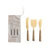 Cheese Knives with Rattan Wrapped Handle