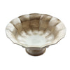 Ruffled Metal Footed Bowl