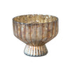 Glass Pleated Candle Holder