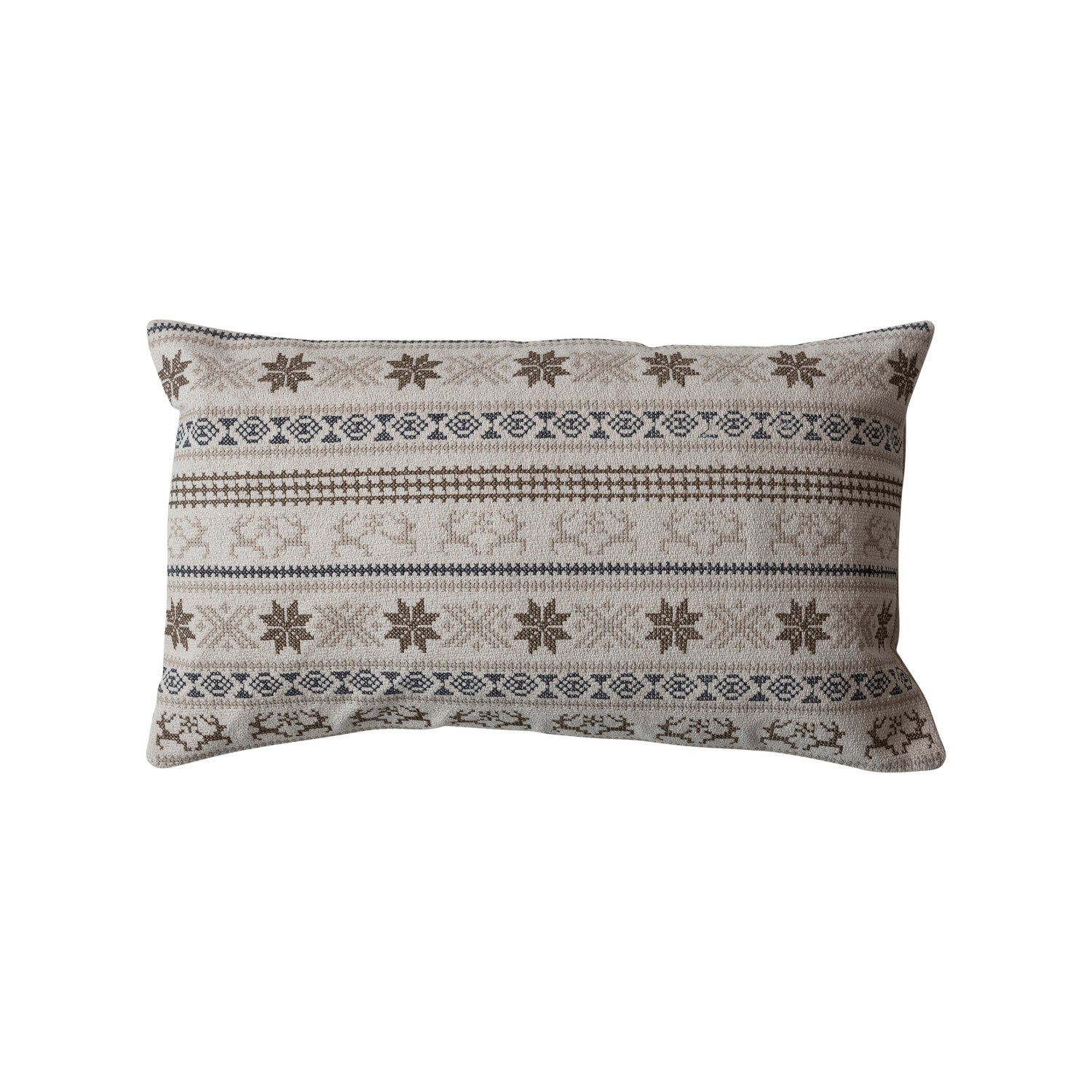 Embroidered Lumbar Pillow