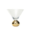 Martini Glass with Gold Base
