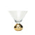 Martini Glass with Gold Base
