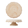 Stoneware Scalloped Edge Pedestal