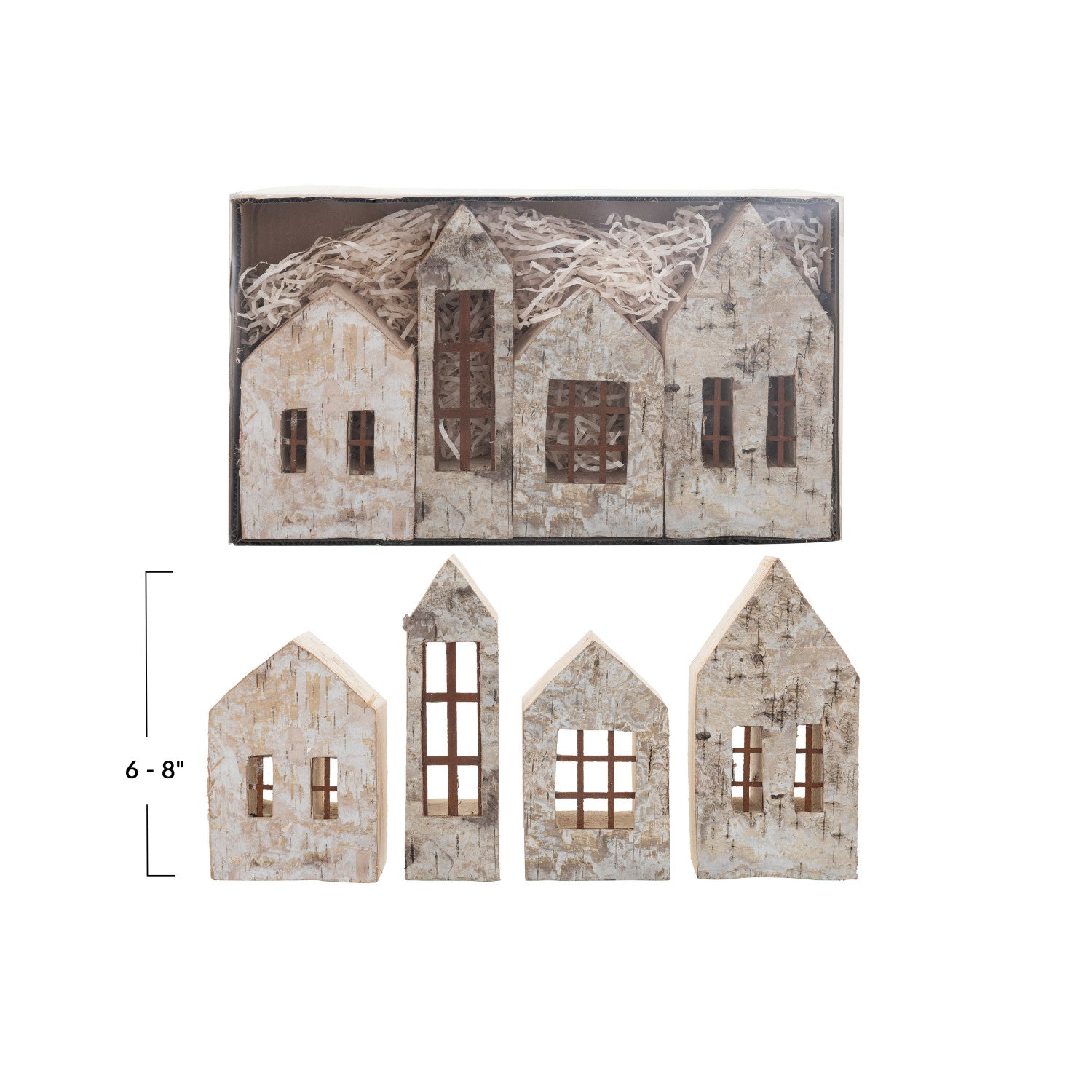 Boxed Birch Wood Houses