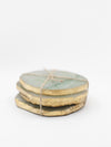 Round Quartz Coasters w/ Gold Edge