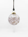 Pink Snowflake Glass Ball Ornament