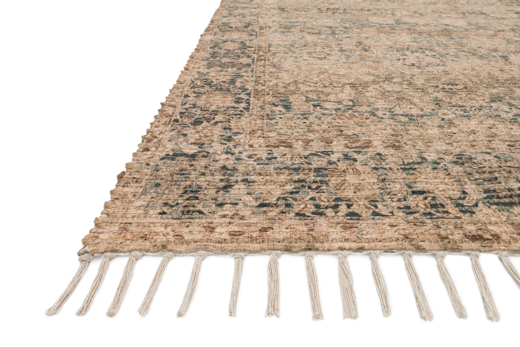 Natural / Teal - Cornelia Collection Rug