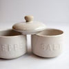 Stoneware Salt and Pepper, Stackable