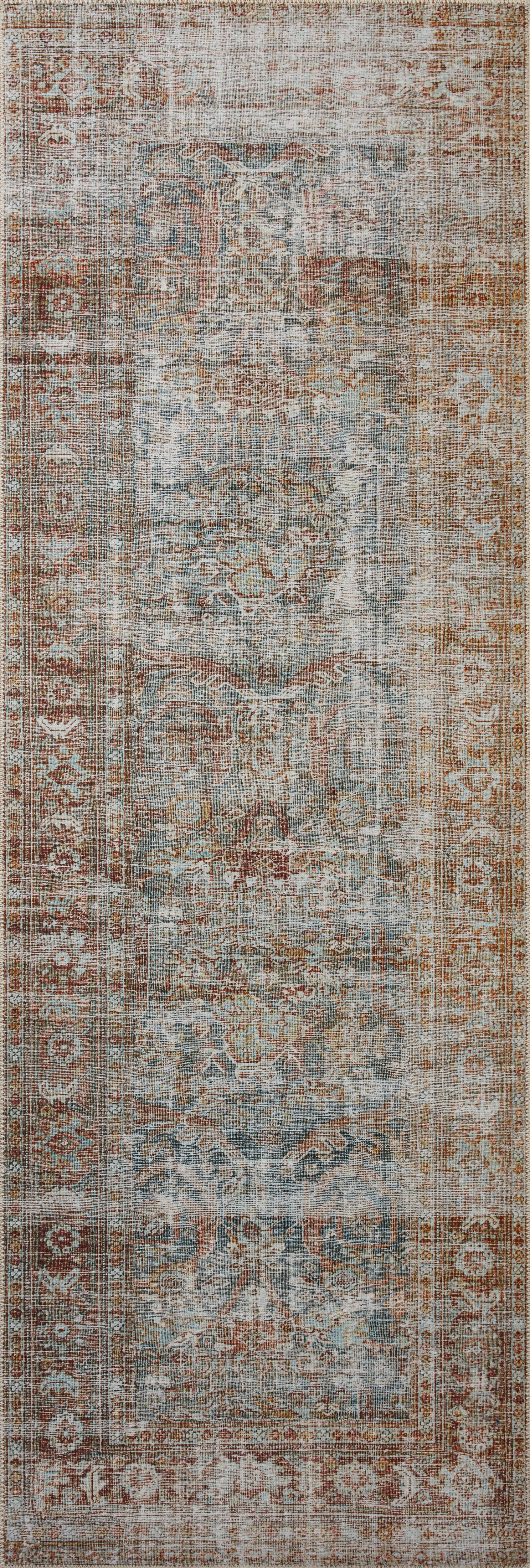 CJ Lagoon / Brick - Jules Collection Rug