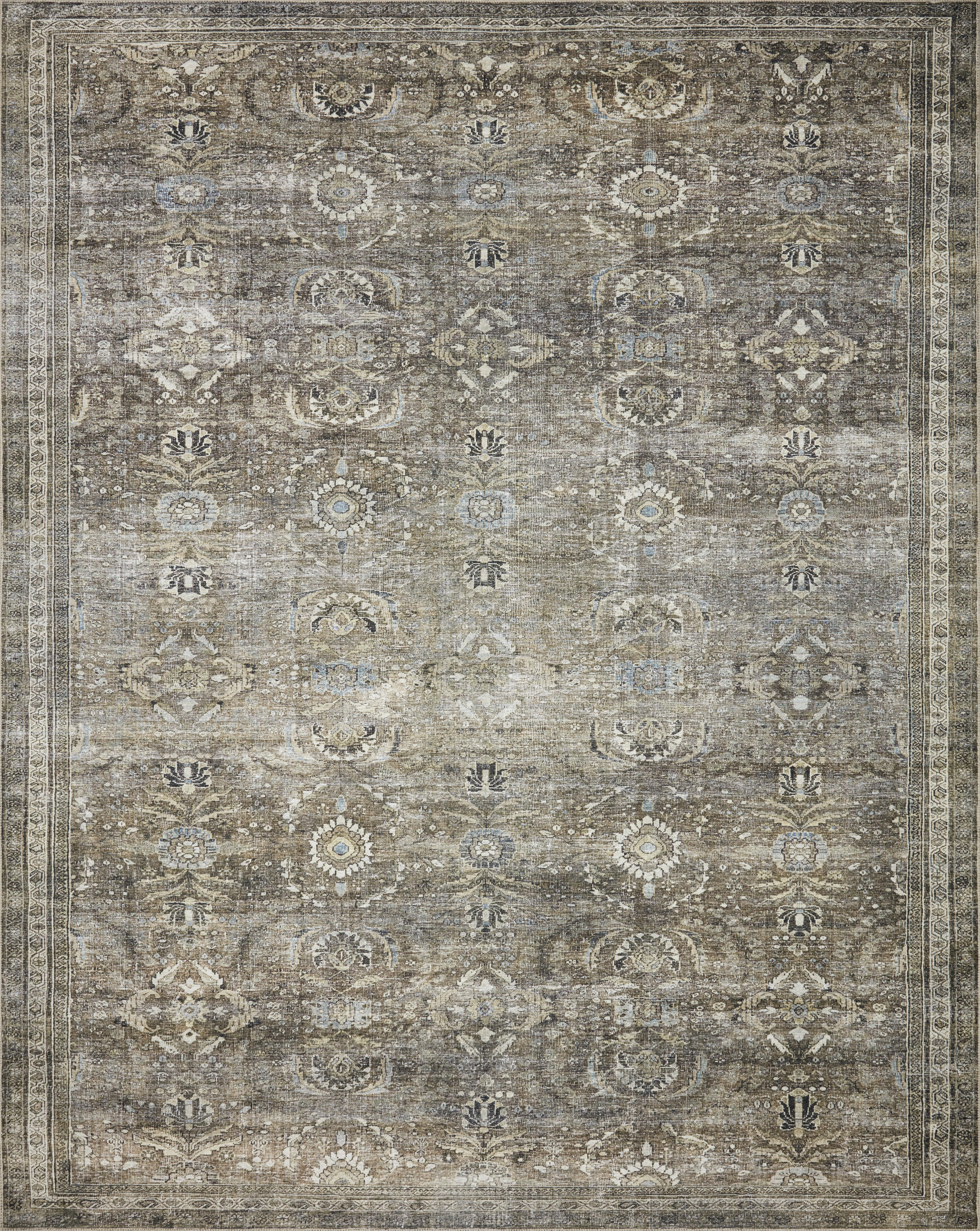 Antique / Moss - Layla Collection Rug - Gray Apple Market