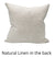 Teal Blue on Natural Linen Pillow