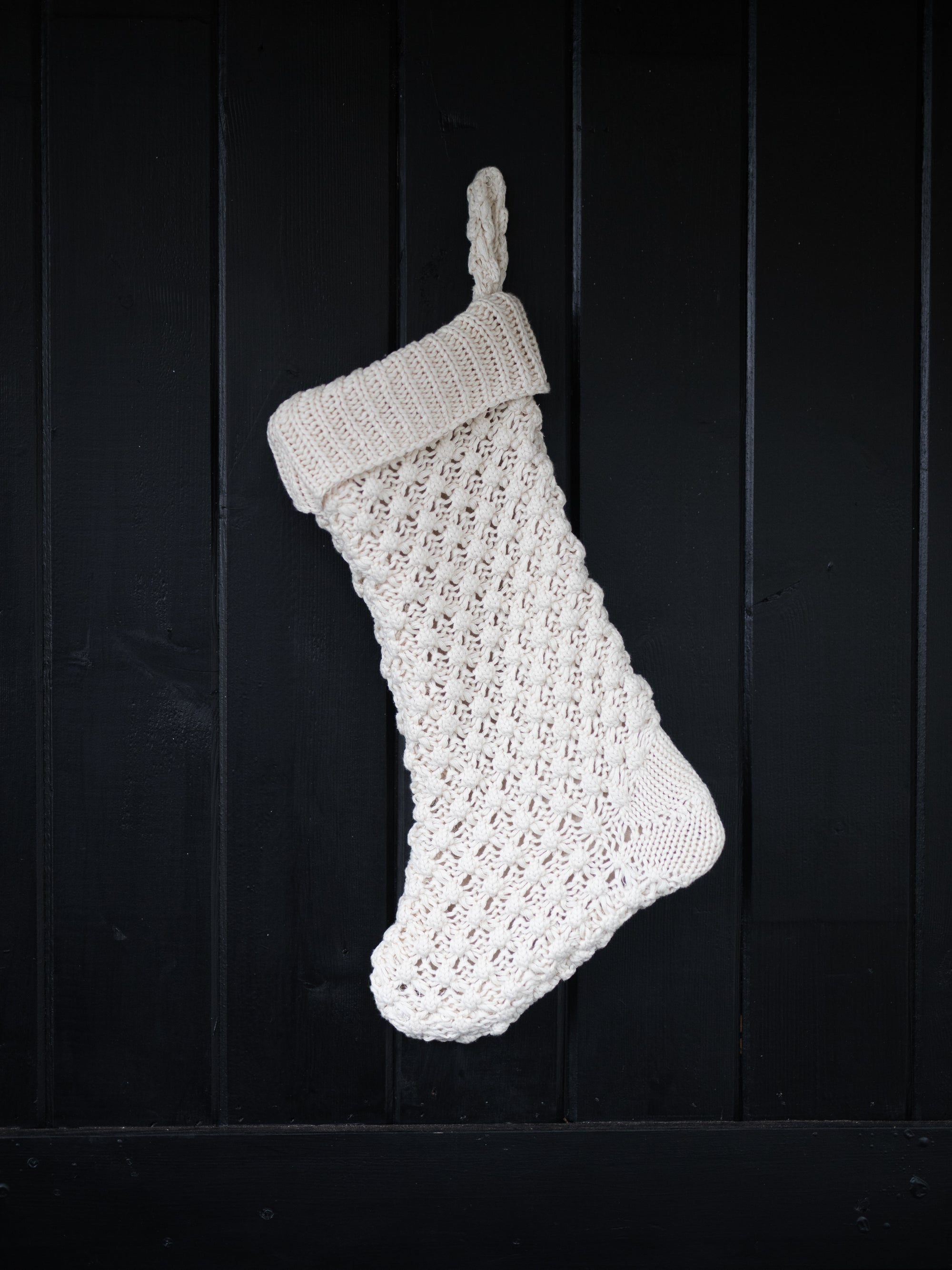 Natural Cotton Knit Stocking