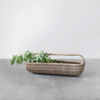 Hand-Woven Rattan Basket with Handle