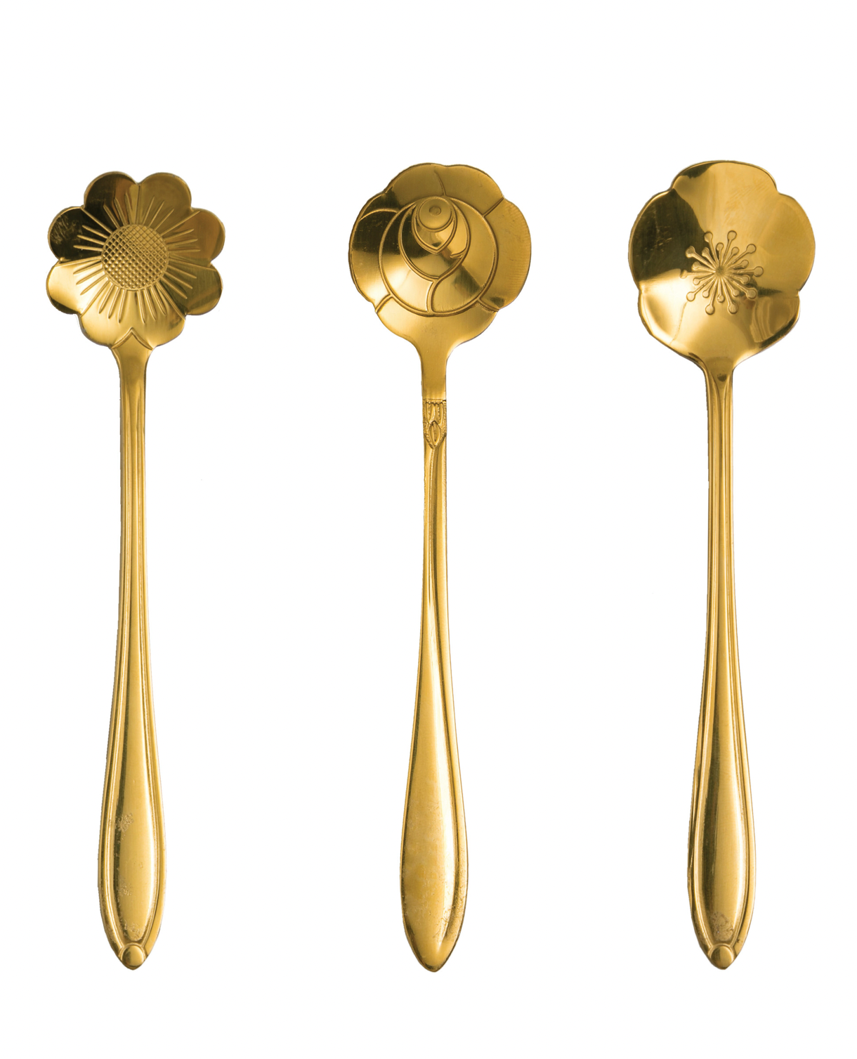 Brass Flower Spoons