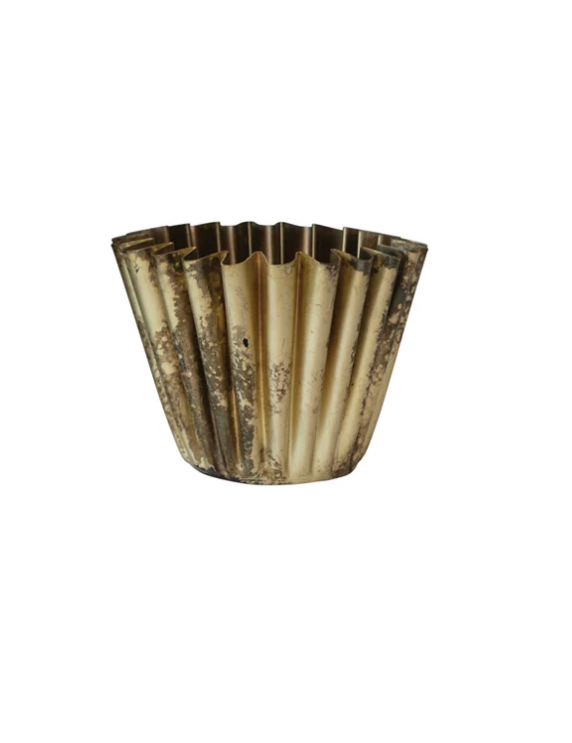 Fluted Metal Planter