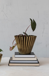 Fluted Metal Planter