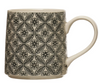 Mug, Black &amp; Cream Patterned