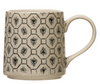 Mug, Black &amp; Cream Patterned