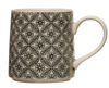 Mug, Black &amp; Cream Patterned