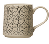 Mug, Black &amp; Cream Patterned