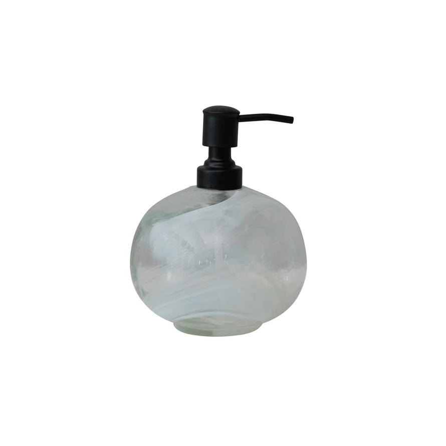 Marbled Glass Soap Dispenser