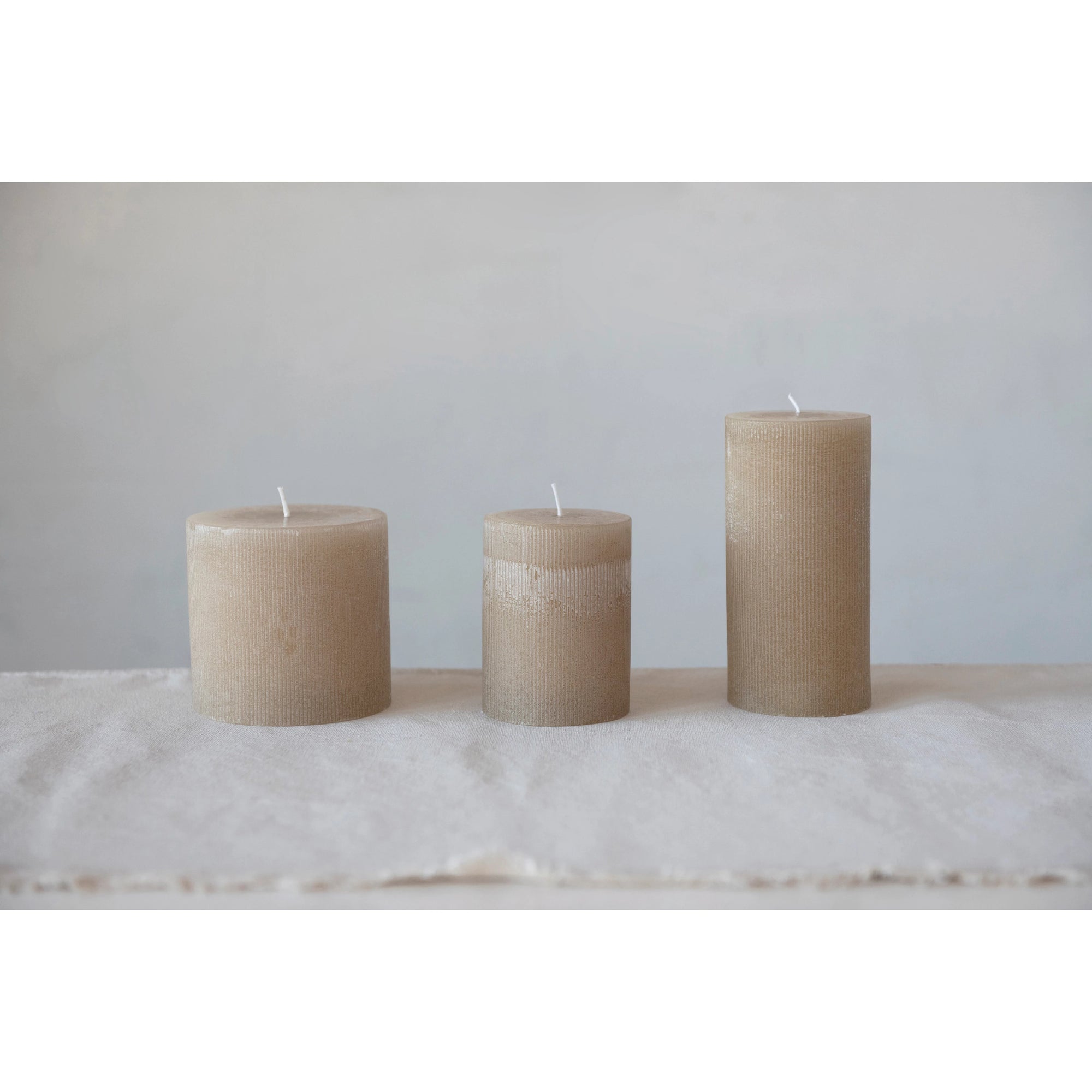 Pleated Pillar Candle