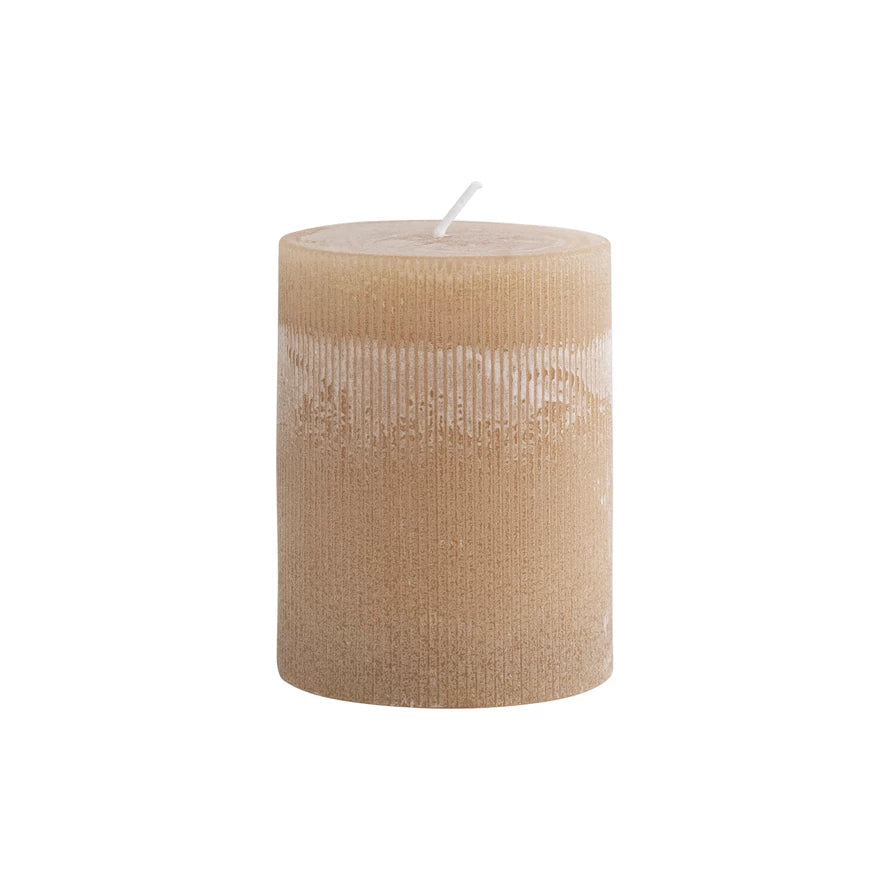 Pleated Pillar Candle