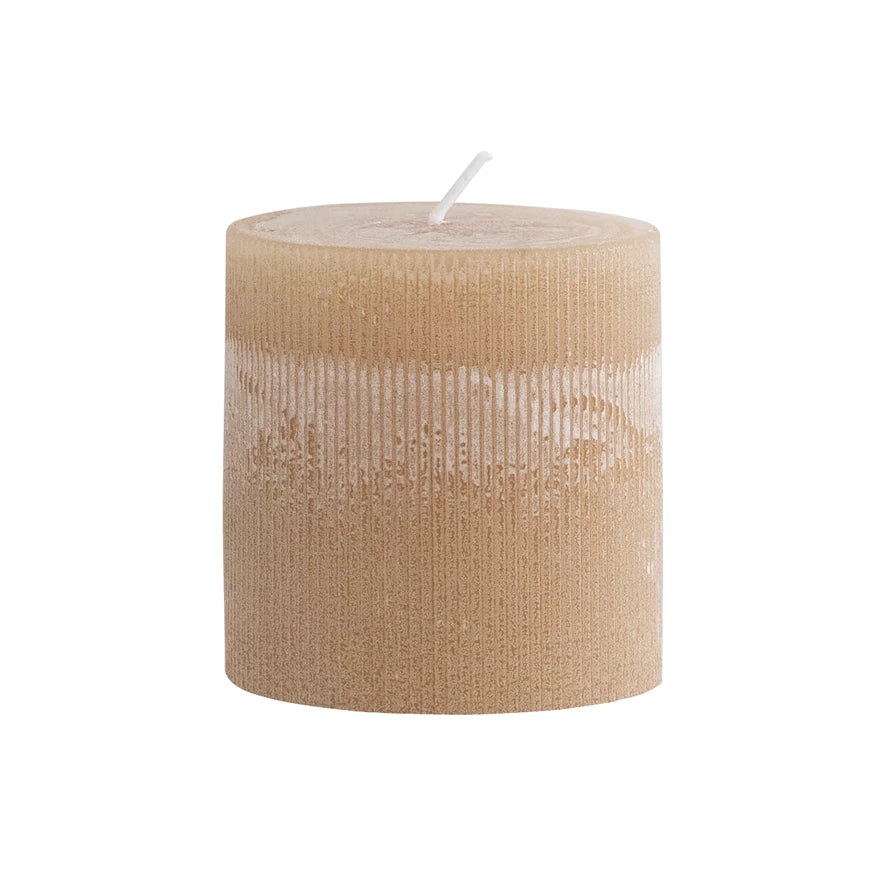 Pleated Pillar Candle