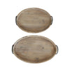 Wood Tray w/ Metal Handles