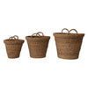 Woven Seagrass Baskets w/ Handles