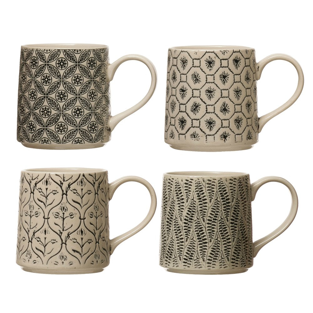 Black & Cream Patterned Mug