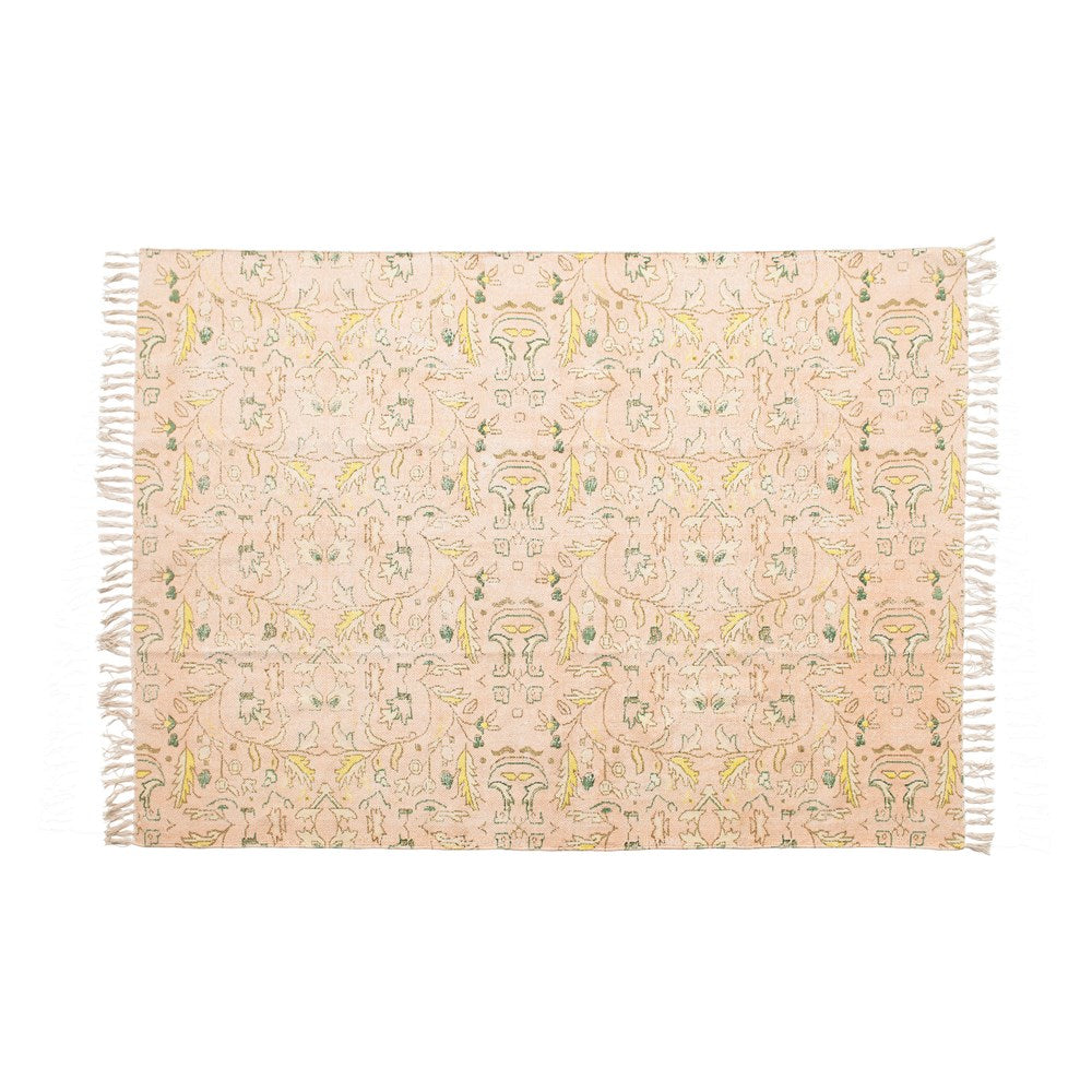 4'x6" Woven Cotton Distressed Rug