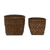 Decorative Hand-Woven Rattan Basket