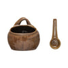 Stoneware Jar w/ Spoon