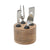 Cheese Servers w/ Marble Handles & Mango Wood Stand