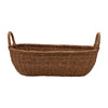Hand-Woven Wicker Basket with Handles