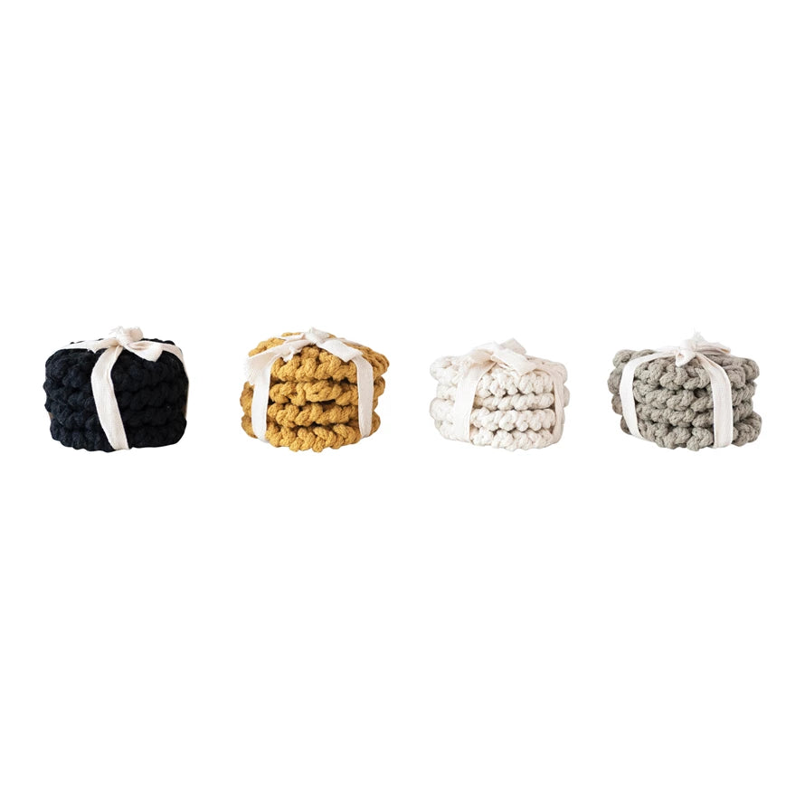 Round Cotton Crocheted Coasters