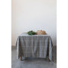 Woven Cotton Tablecloth w/ Grid Pattern