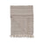 Woven Melange Wool & Cotton Slub Throw w/ Fringe