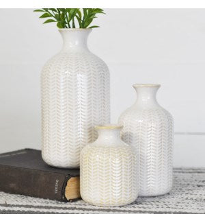Ceramic Chevron Vases