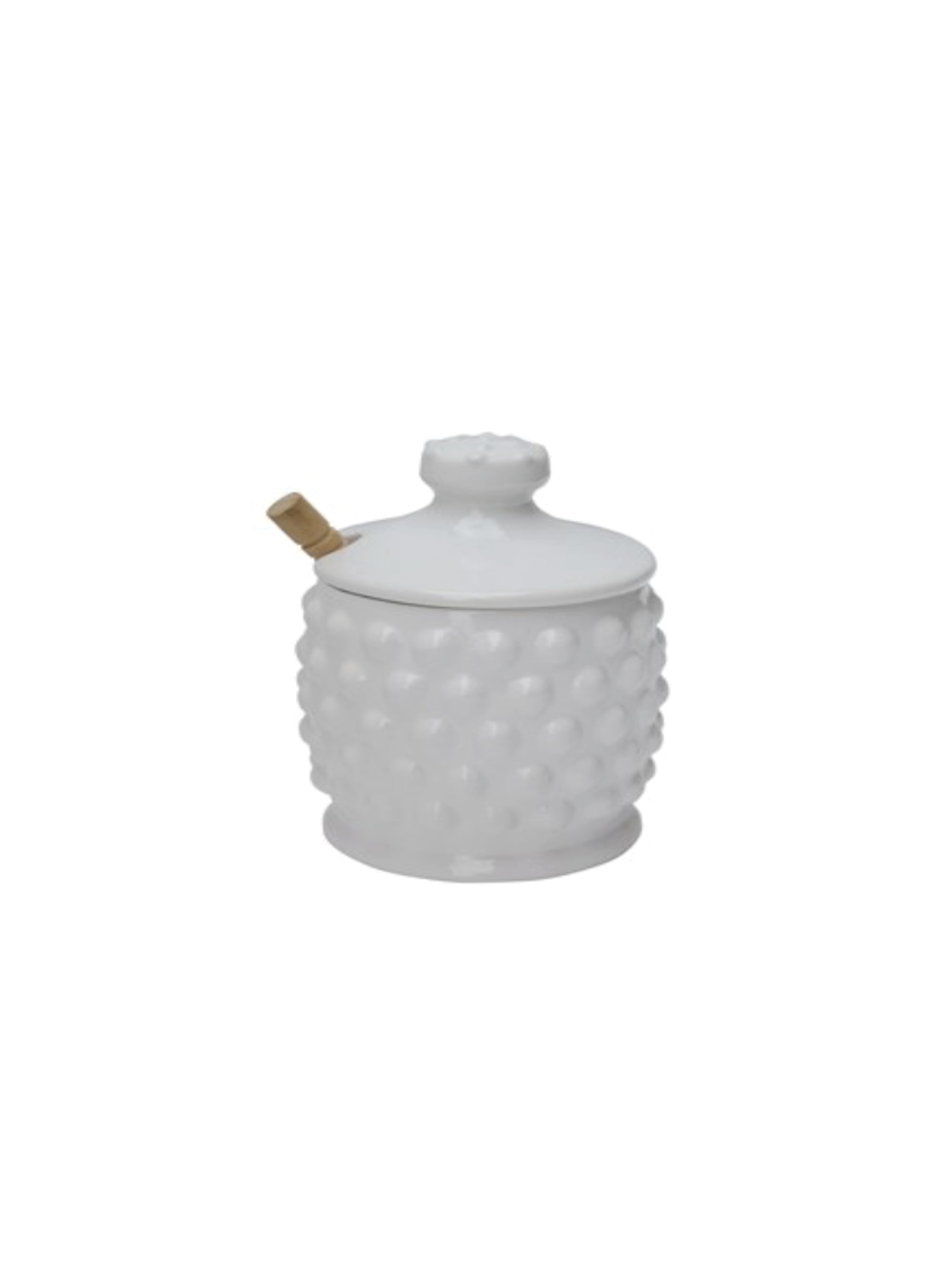 Ceramic Hobnail Honey Jar
