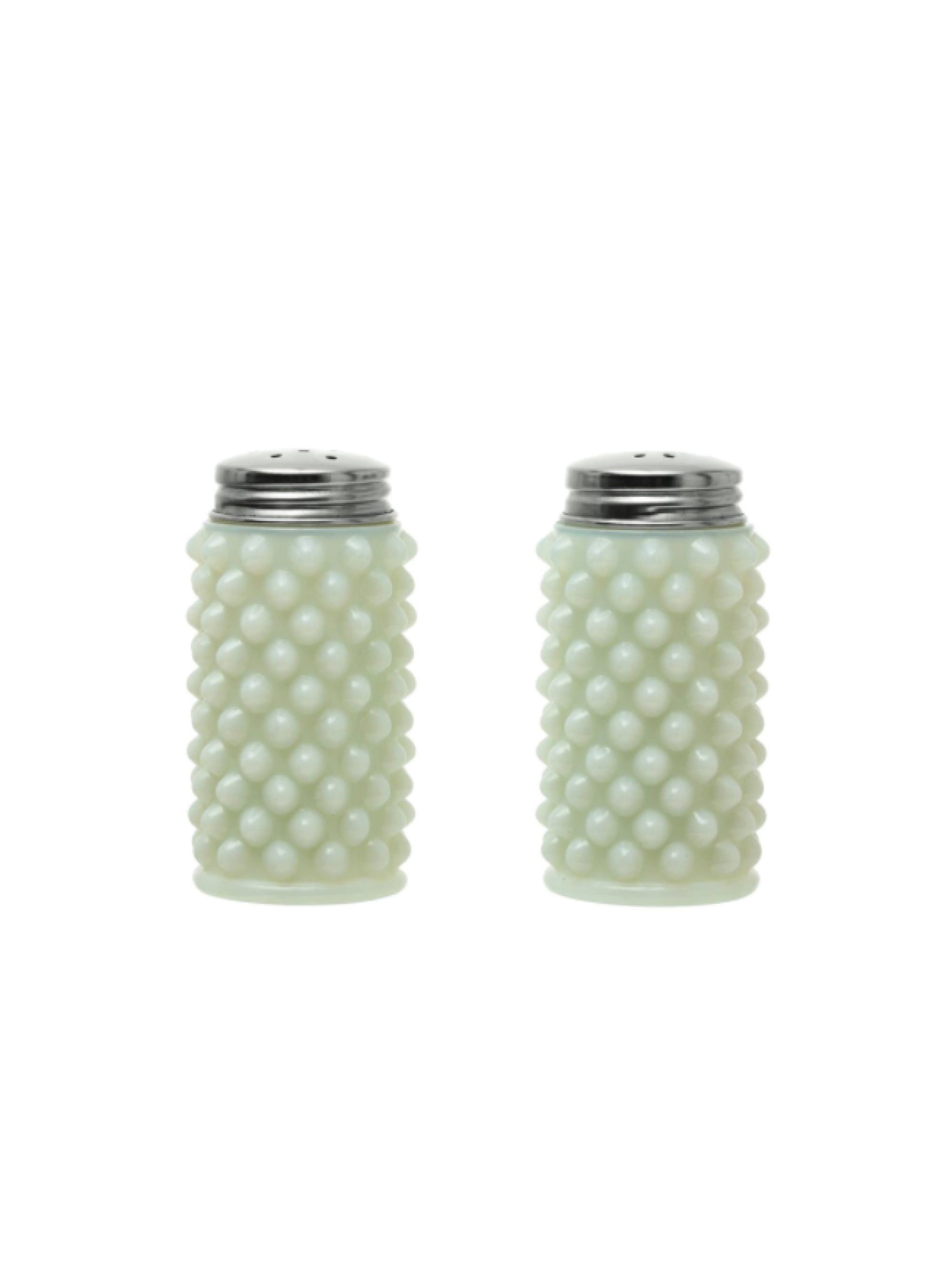 Milk Glass Hobnail Salt & Pepper Shakers