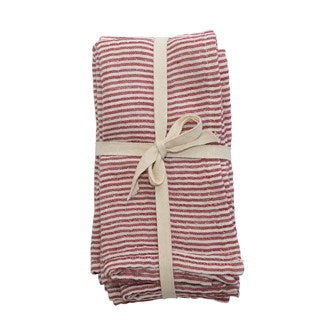 Red Striped Cotton Napkin